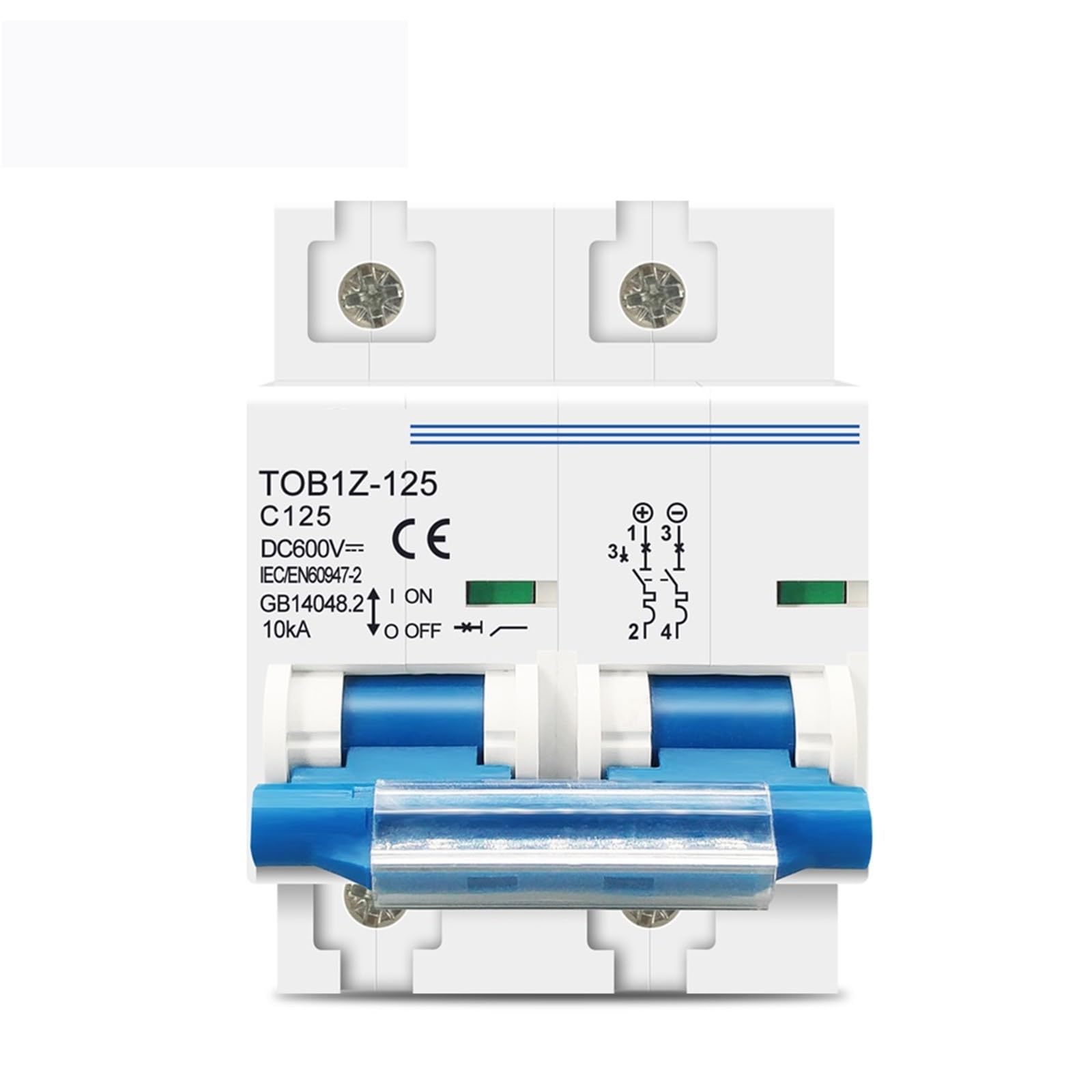 Disjoncteur 2P DC MCB 600V 100A interrupteur haute performance