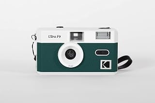 Kodak Ultra F9 35mm Film Camera - Focus-Free Point & Shoot with Built-in Flash, Lightweight White & Green