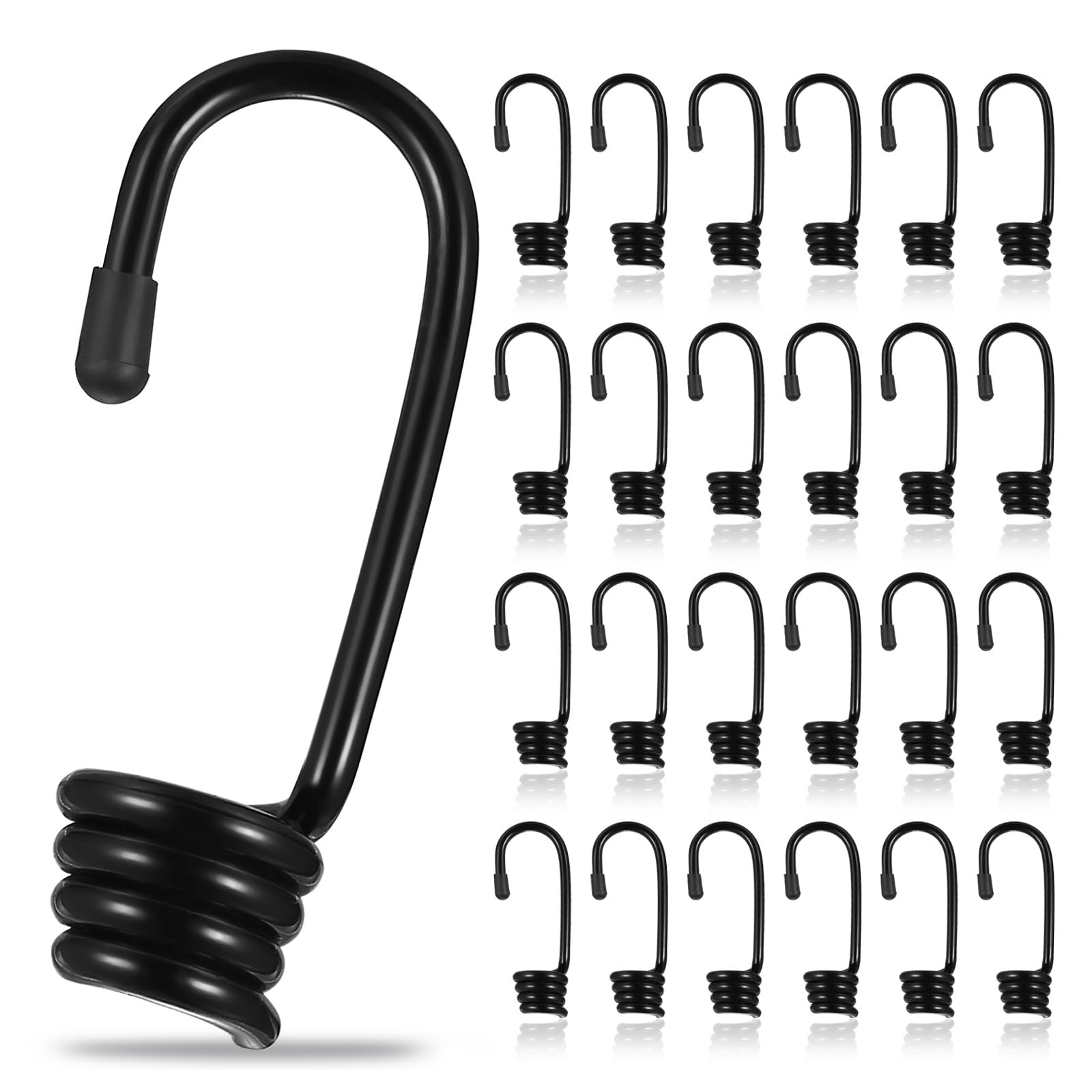 Crochets pour cordon élastique ouverts en plastique dur (5/8/10 mm) | Lot de 40 pcs