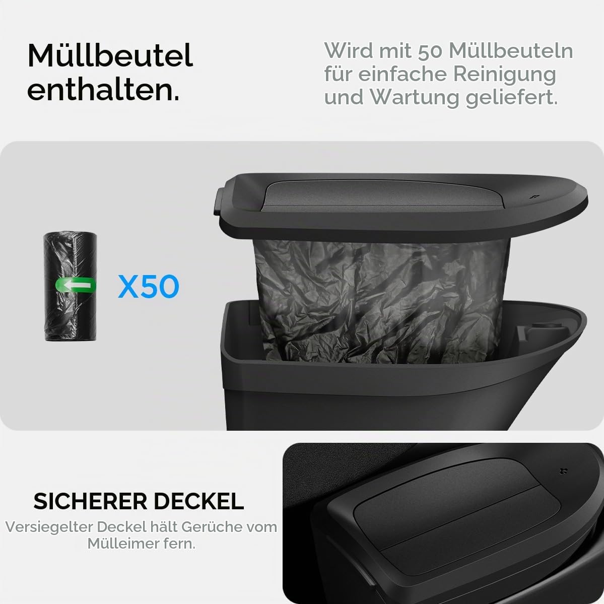 Spigen Tesla Model Y (~2025) Innenraum Mülleimer für Autotür【inkl. 50 Müllbeutel】Platzsparendes Design, Einfache Müllentsorgung für Model Y (~2025) - Nicht Kompatibel mit Juniper (Nur für Fahrerseite)