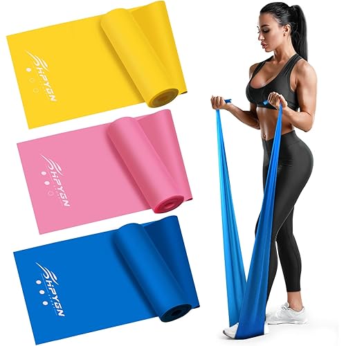 Resistance Bands, Exercise Bands, Physical Therapy Bands for Strength Training, Yoga, Pilates, Stretching, Non-Latex Elastic Band with Different Strengths, Workout Bands for Home Gym