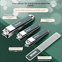 YELONA 10-Piece Manicure Set – Stainless Steel Nail Clippers & Pedicure Tools for Men & Women – Professional Grooming Kit with Portable Beige PU Leather Case – Travel-Ready Luxury Gift Set gallery image