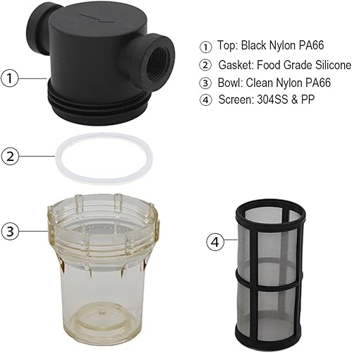 Miniatura 3 de Filtro en línea de 1.5 "TC (1.988 in) para cerveza casera 150 100 malla de agua y filtración de cerveza