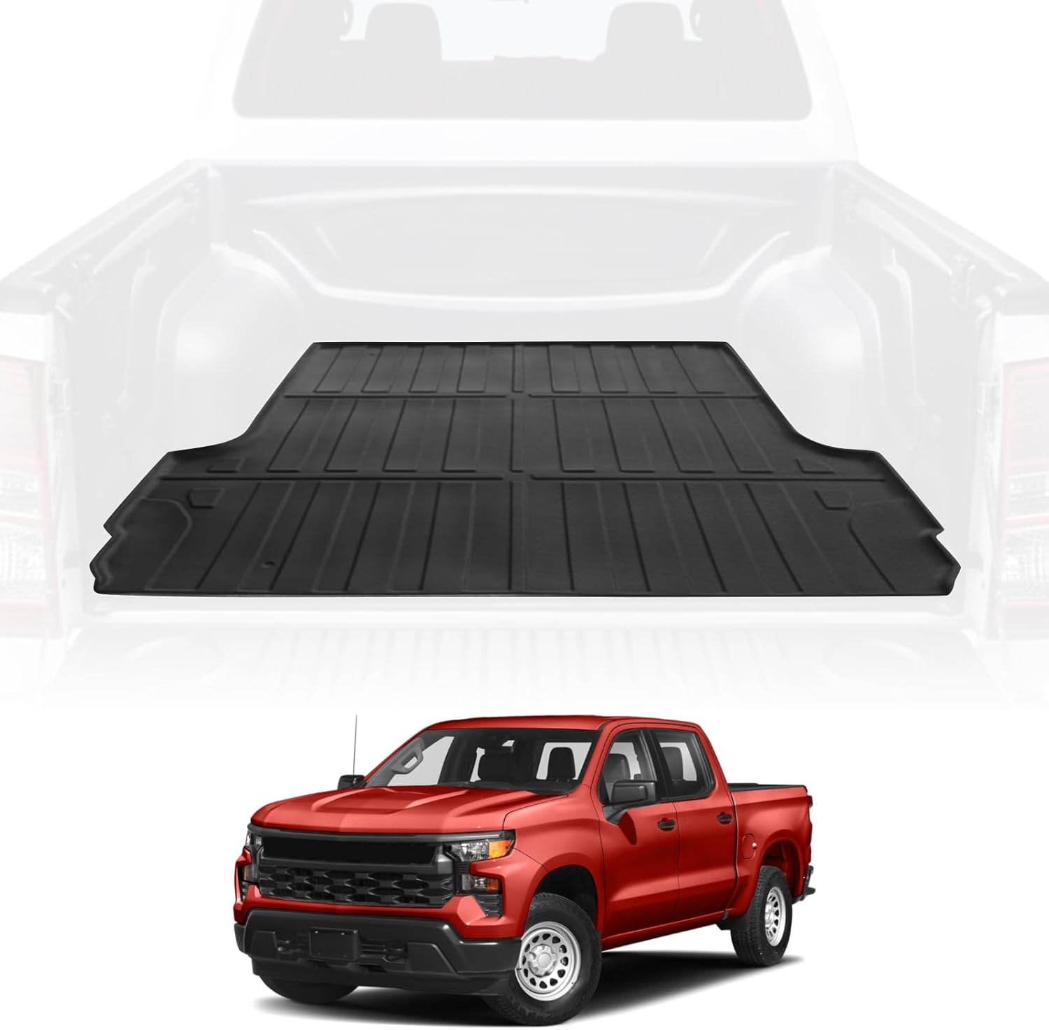 5 FT Truck Bed Mat Compatible with 2023 2024 2025 Canyon 2023-2025 Colorado Crew Cab, 60 Inches All Weather TPE Heavy Duty Pickup Truck Bed Liner