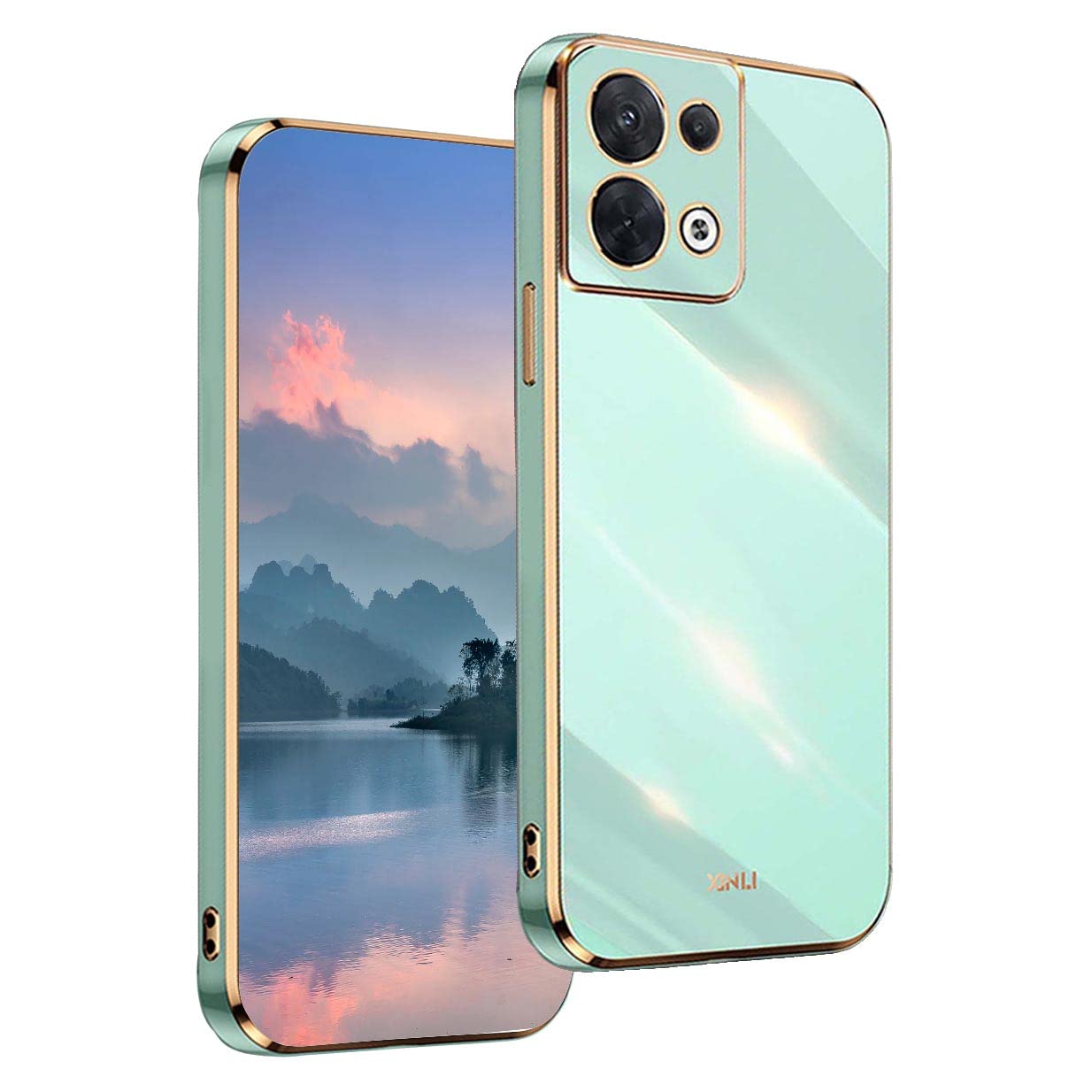 UPLAI Cover per OPPO Reno 8 Lite 5G/OPPO Reno 7 Lite, Design Galvanico alla Moda Custodia Ultra Sottile Antiurto Anti-Graffio, Colorato Lussuoso Morbido TPU Silicone Caso.(Nero