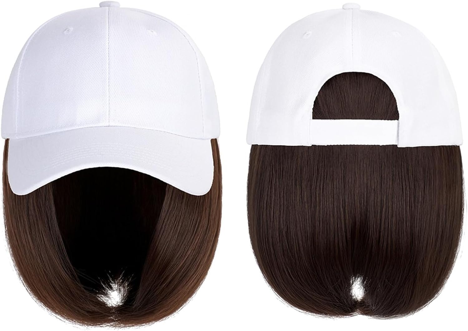 Wig Cap Baseball Cap Wig Synthetic Hat with Hair Wig Naturally Cap with Wig Hat Wigs Bobo Adjustable Women Hair Extension Cap(5)