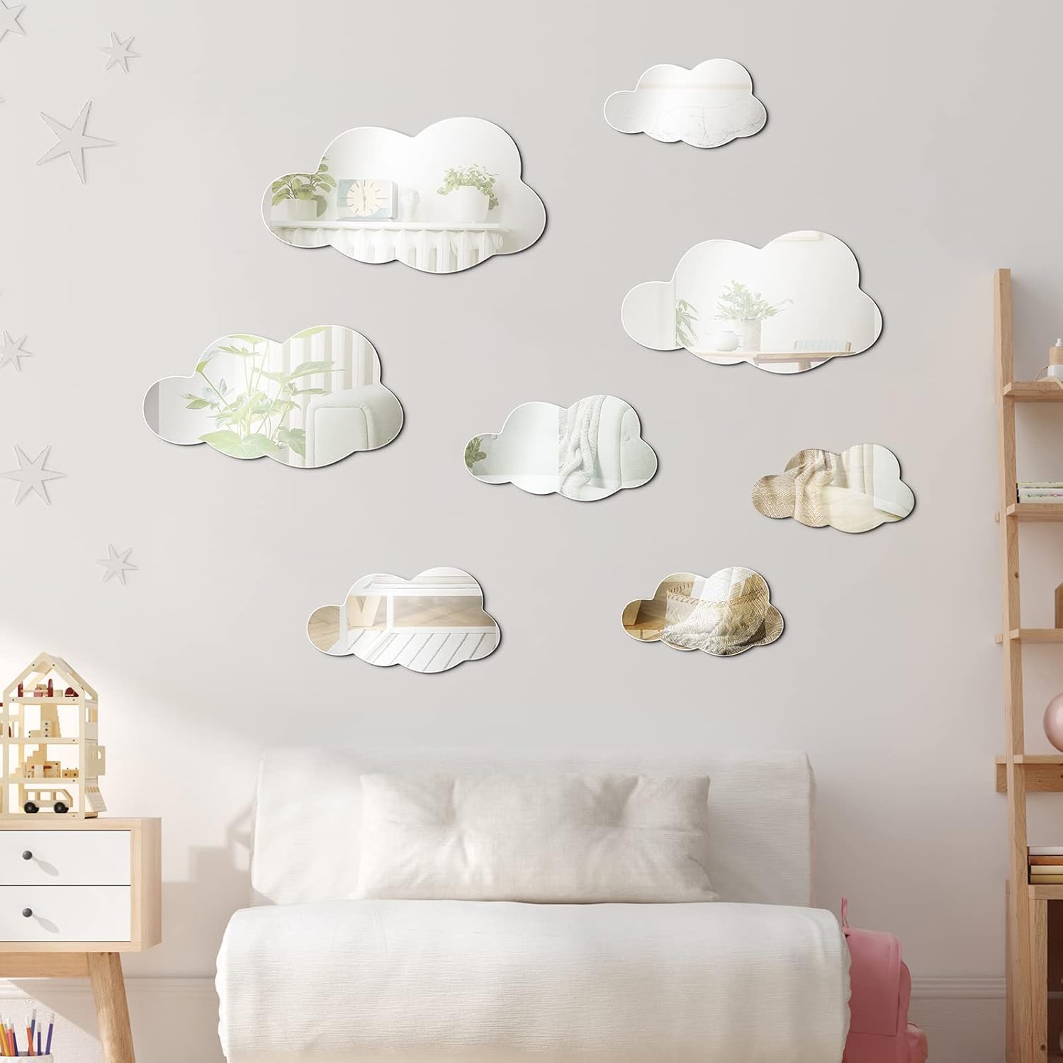 Autocollants muraux 3D acrylique : décoration murale et miroir design pour salle de jeux