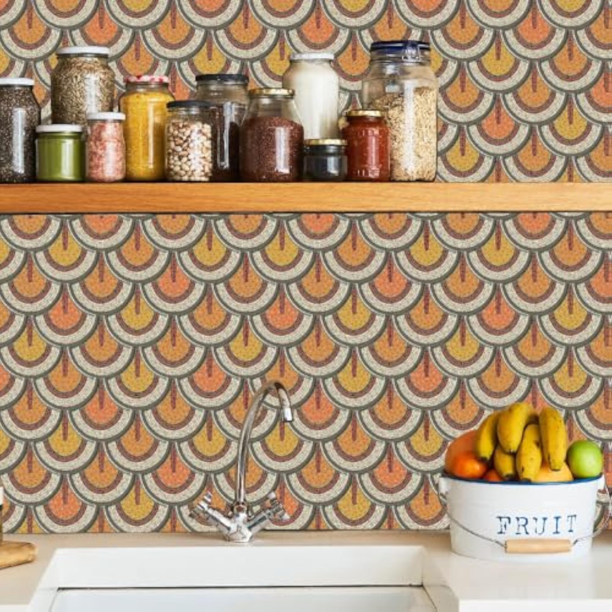 3D Peel and Stick Backsplash Self Adhesive Tiles in Moroccan Style
