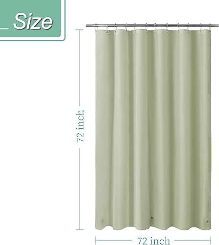 Miniatura 5 de Mrs Awesome Cortina de ducha con 3 imanes, 72 x 72 pulgadas, 4G, PEVA, ligera e impermeable, cortina de ducha de plástico para baño, salvia del