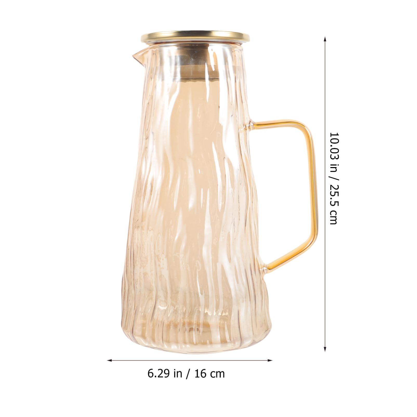 ifundom Wasserkrug Mit Deckel Eisteekanne Aus Glas Teekanne Mit Fruchteinsatz Saftkrug Für Fassungsvermögen Wasserspender Für Aromatisiertes Wasser Geeignet Für Kühlschrank Und Täglichen g