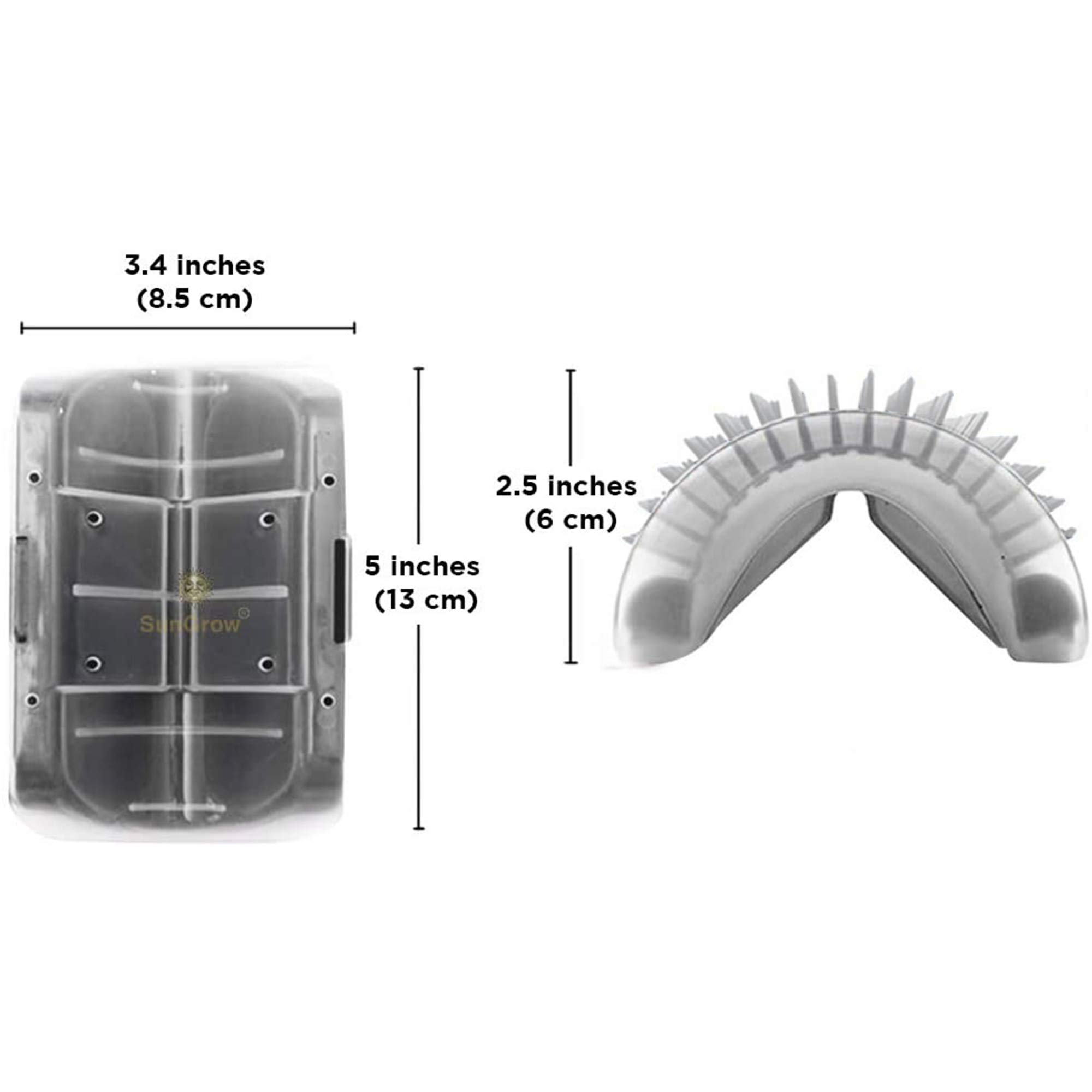 SunGrow Self-Grooming Brush for Cats, Light Gray Self Massager, Mountable to Corners and Flat Surfaces, Includes Brush, Catnip, Screws and Adhesive Tape, 1-pc - image 7