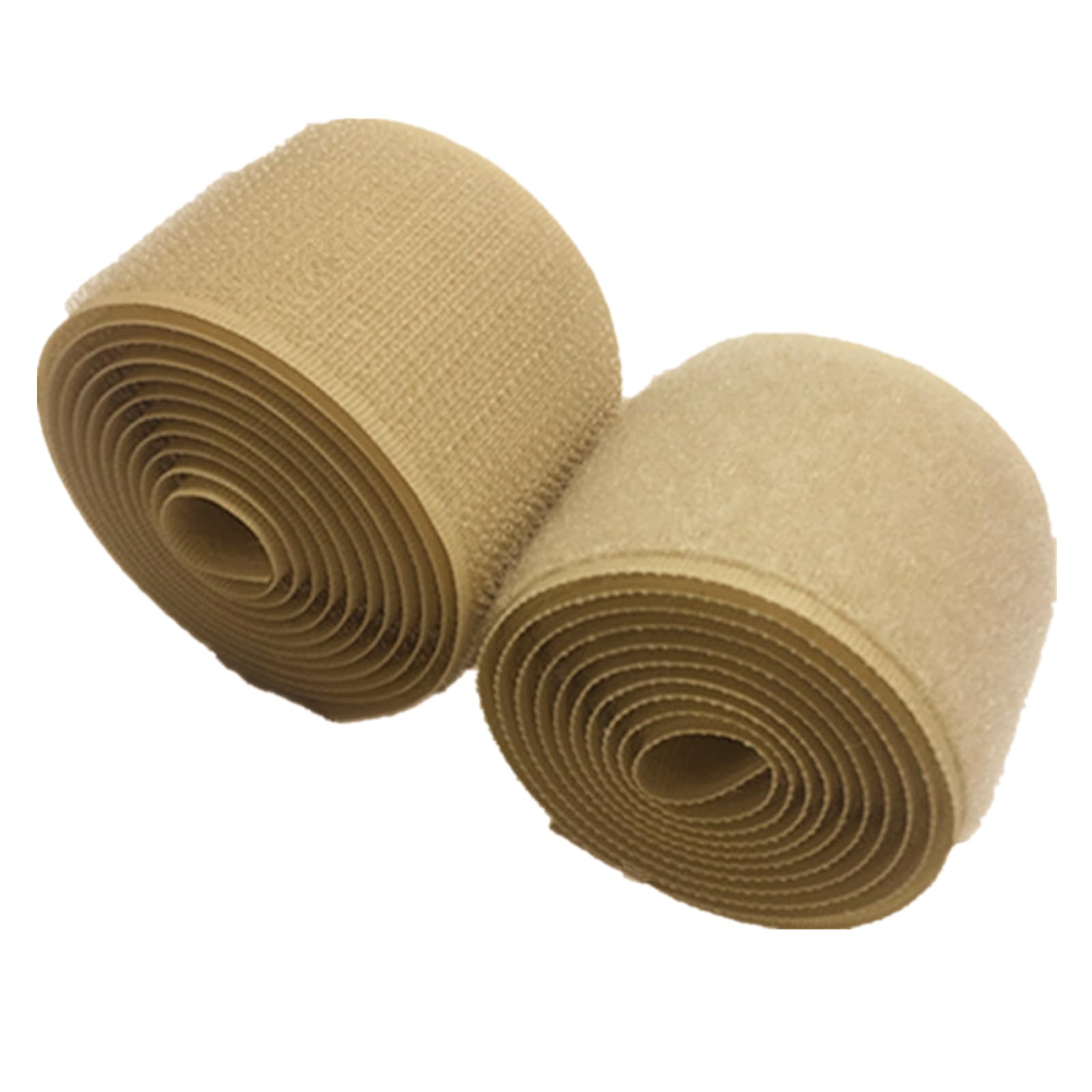 Generic 2 inch Wide Khaki Sew On Hook and Loop Tape Non-Adhesive Nylon Fabric Fastener Set for Handbags Clothing Shoes Backpacks DIY Crafts