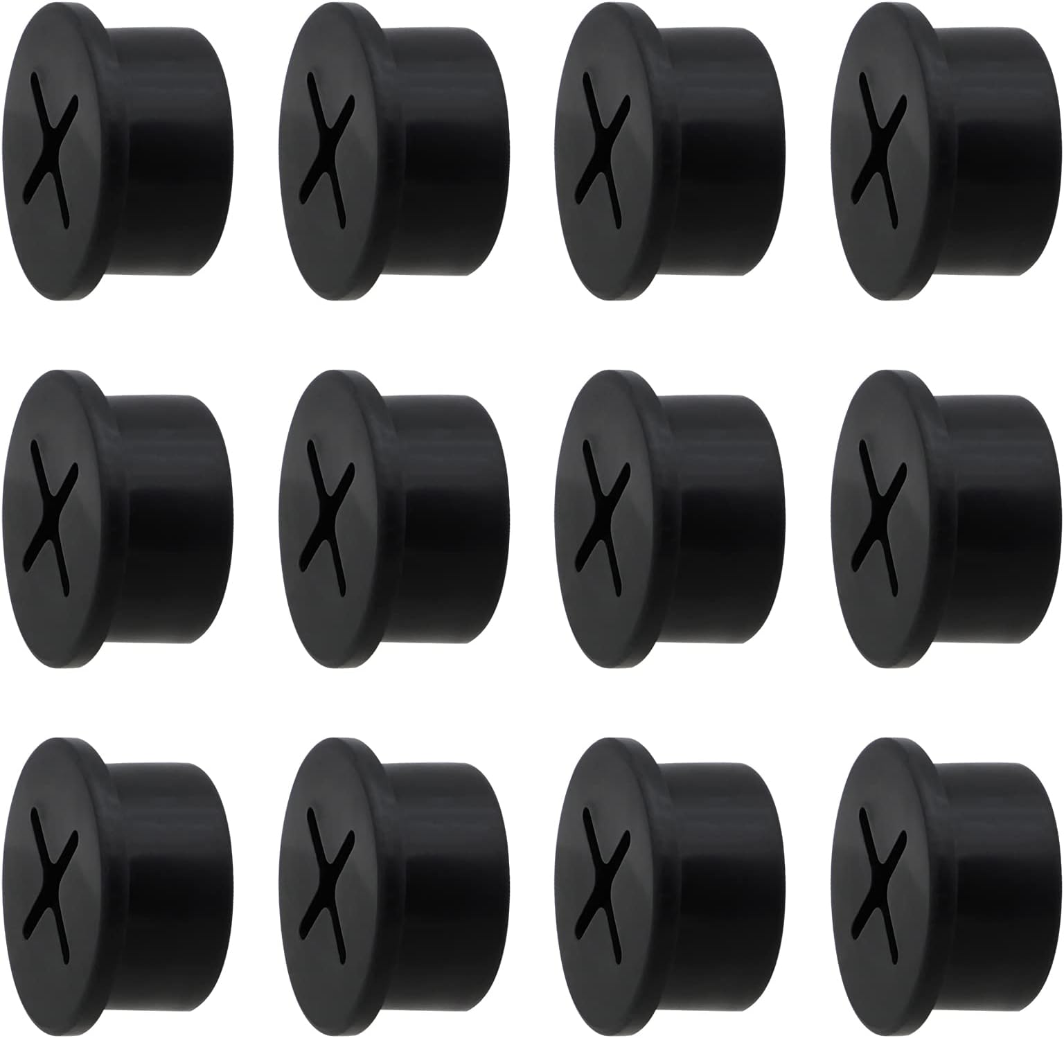 Cable Cord Grommet 3/4 Inch Flexible Wire Rubber Grommets for Desk and Other Furnitures Wire Hole Cover Cable Management Wire Organizer Cable Pass Through(12 Pack)