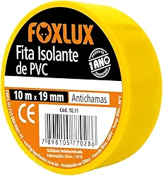 Foxlux Fita Isolante 10m Amarela - 1 Unidade