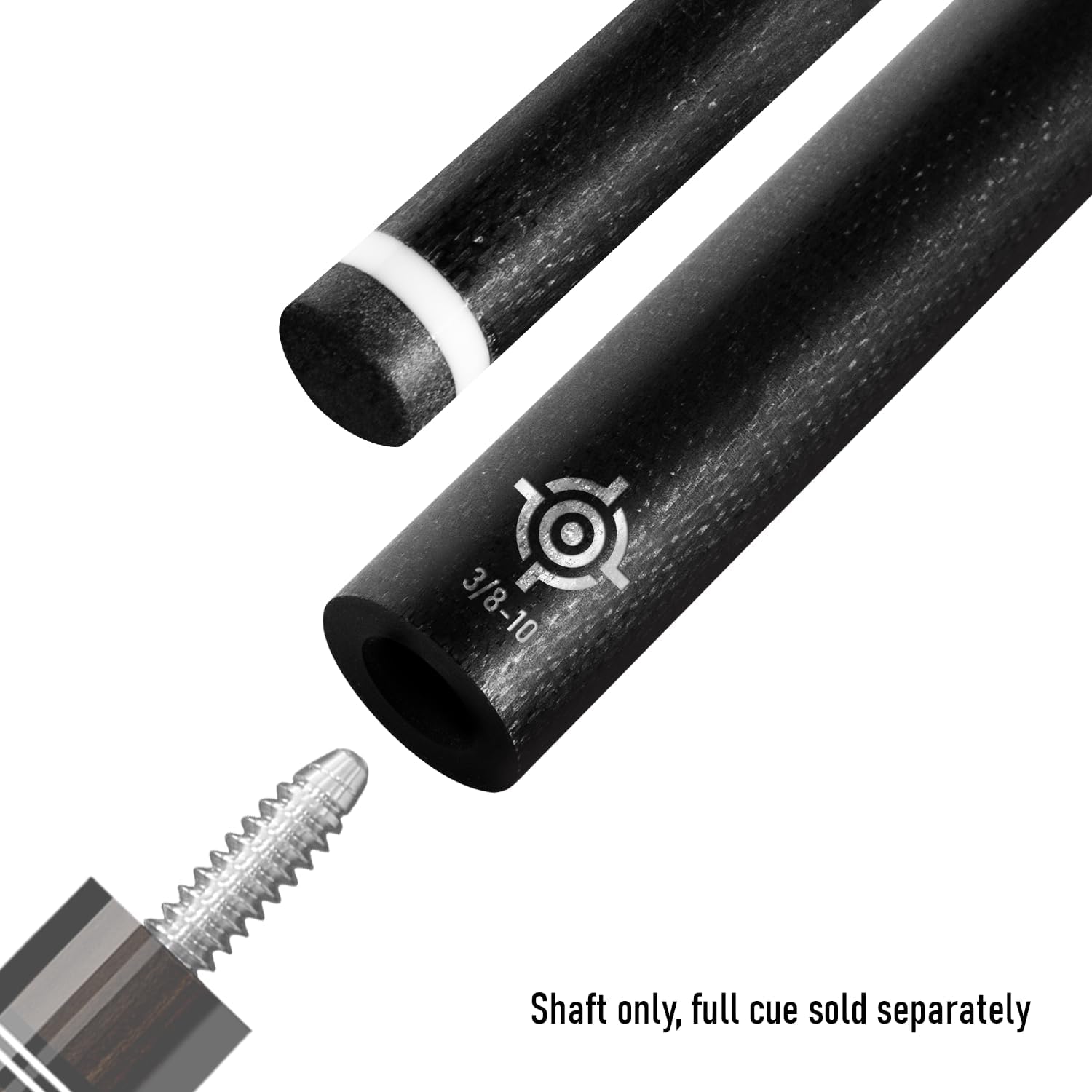 G-Shaft, 29" Glassfiber Pool Cue Shaft, 12.5mm 7-Layer Microfiber Tip, Conical Taper, 5/16-18, Uni-QR, 3/8-10, 3/8-8 Joints, Glass Fiber Shaft