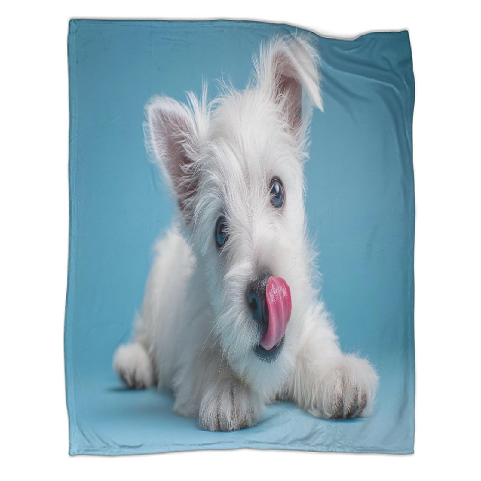 Couvertures polaires West Highland White Terrier 150x200cm pour des soirées cocooning en famille