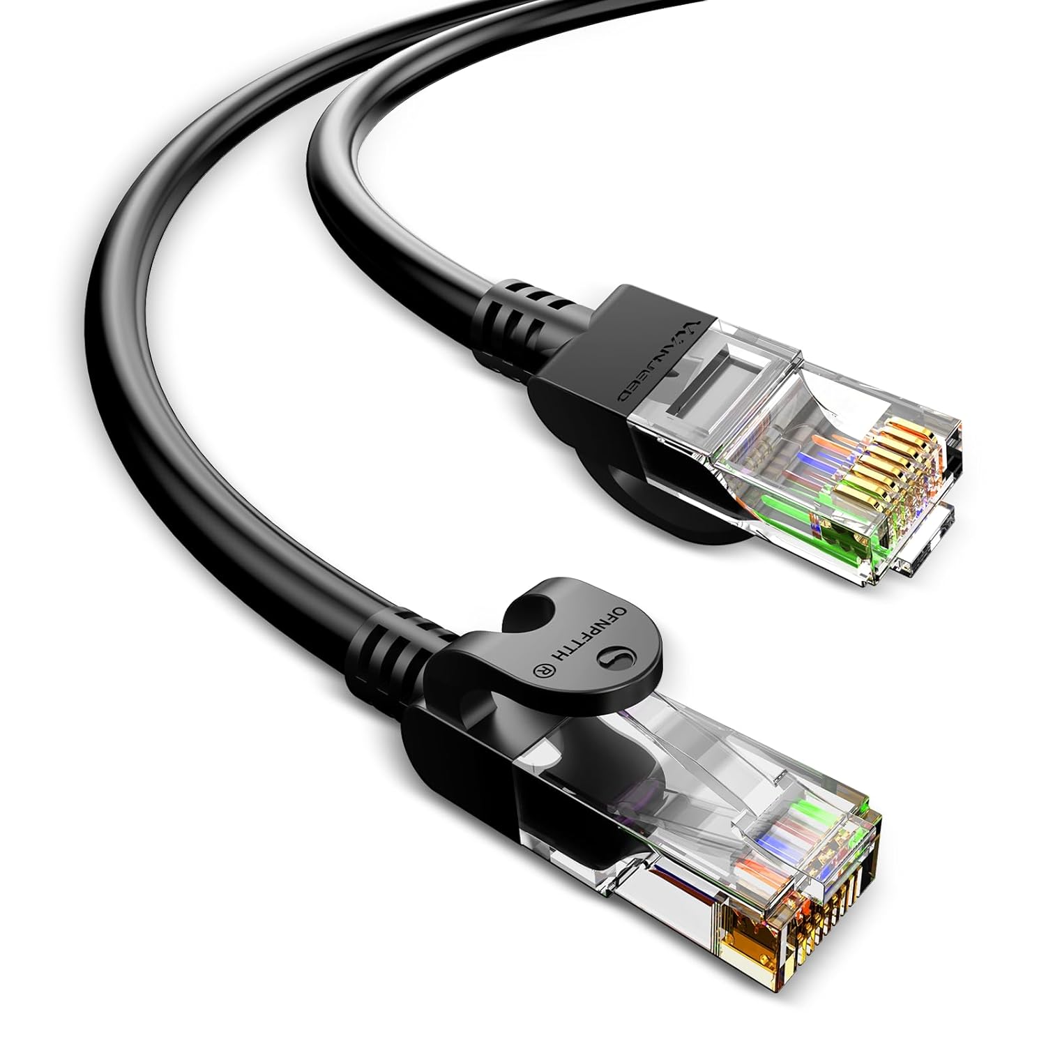 Cat 6 Ethernet Cable 3.28 ft 10pack, Outdoor & Indoor 10Gbps Support Cat8 Cat7 Network, Flat RJ46 Internet LAN Computer Patch Cable for Router, Modem, Switch, Gaming Consoles, Streaming Devices