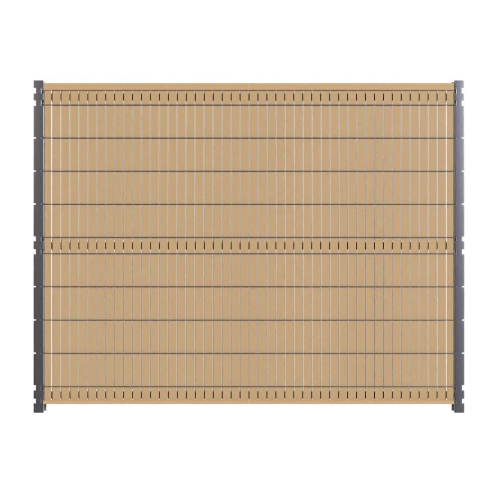 DECKLINEA Kit Occultation Bois Composite - Beige - Hauteur : 193 cm - AKIDO - Lattes Pleines Résistantes - Montage Facile - Haute Resistance - 3 Couleurs Disponibles