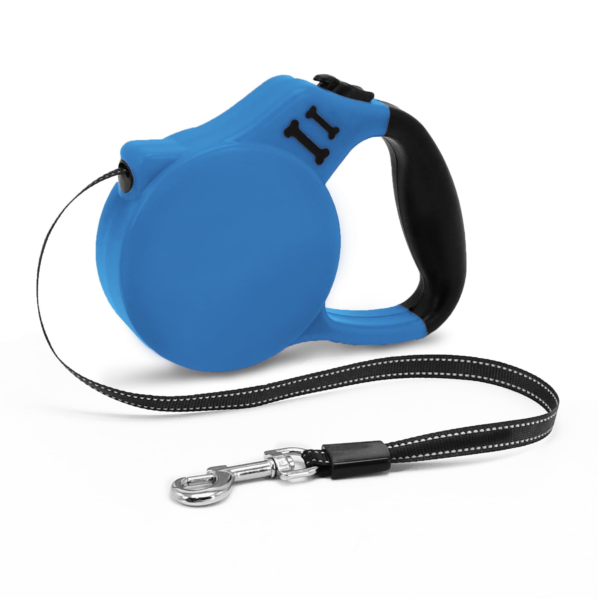 AIITLE 5m Extendable Dog Lead with 360° Tangle-Free Nylon Tape, One-Button Lock, Anti-Slip Grip