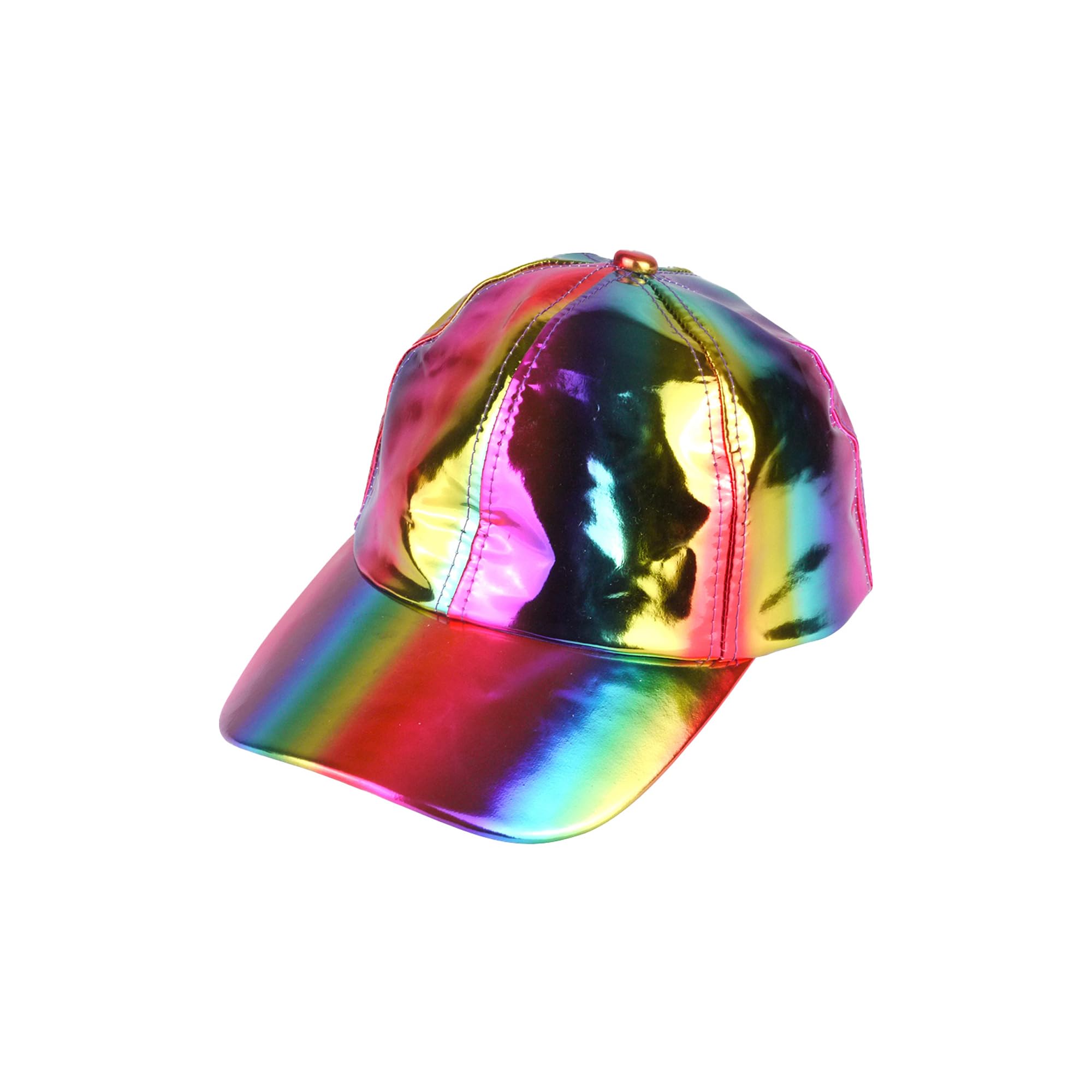 The Fancy Dress Deluxe Quality Gay Lesbian Pride Rainbow Gangster Hat Tattoos LGBT Parade Party Accessories Shiny Cap