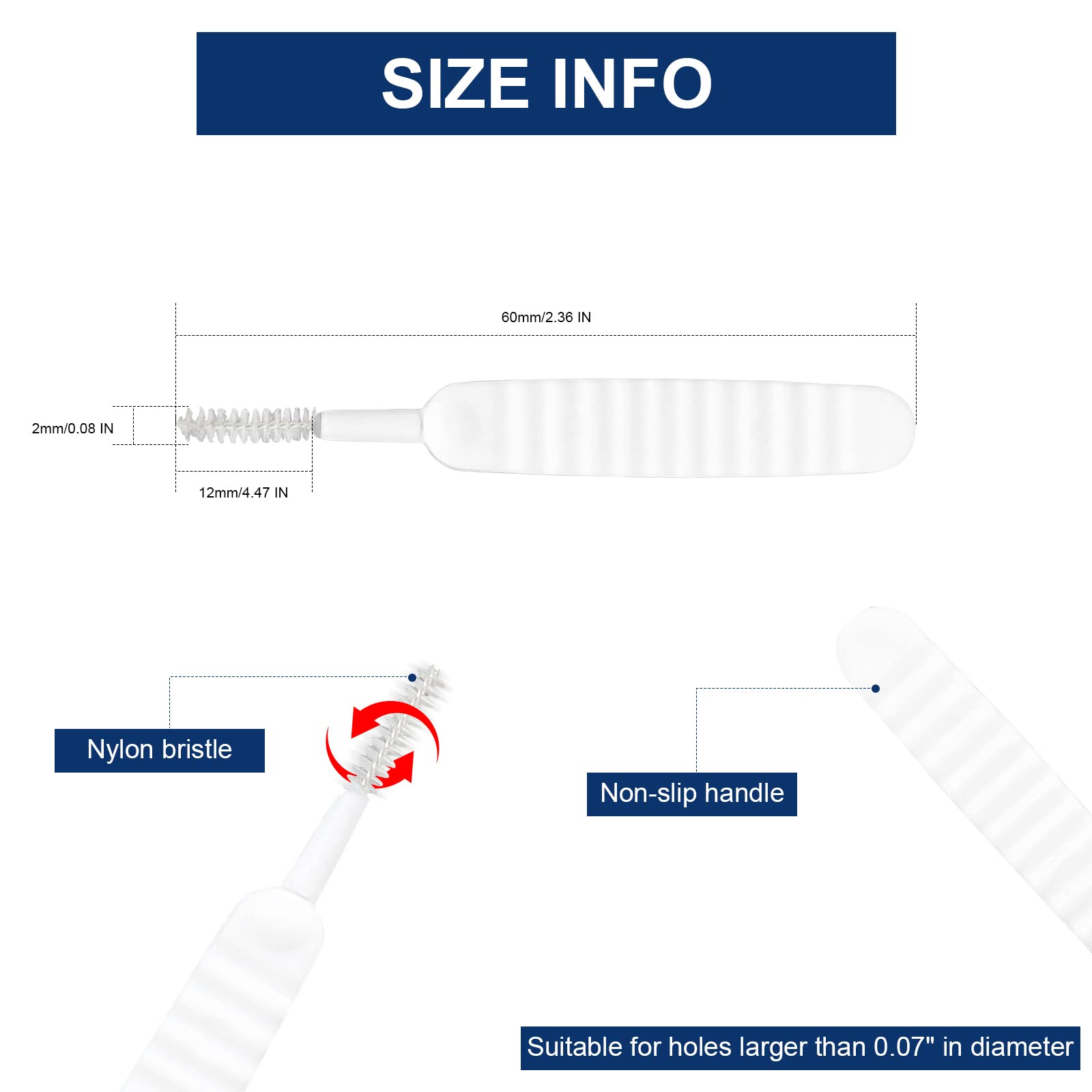 NearMoon Shower Head Replace Parts- 3pcs Shower Nozzle Cleaning Brushes+ 30pcs Silicone Nozzles, Anti-Clogging Cleaning Kit for Shower Head Replacement, Let Shower Head Keep Working