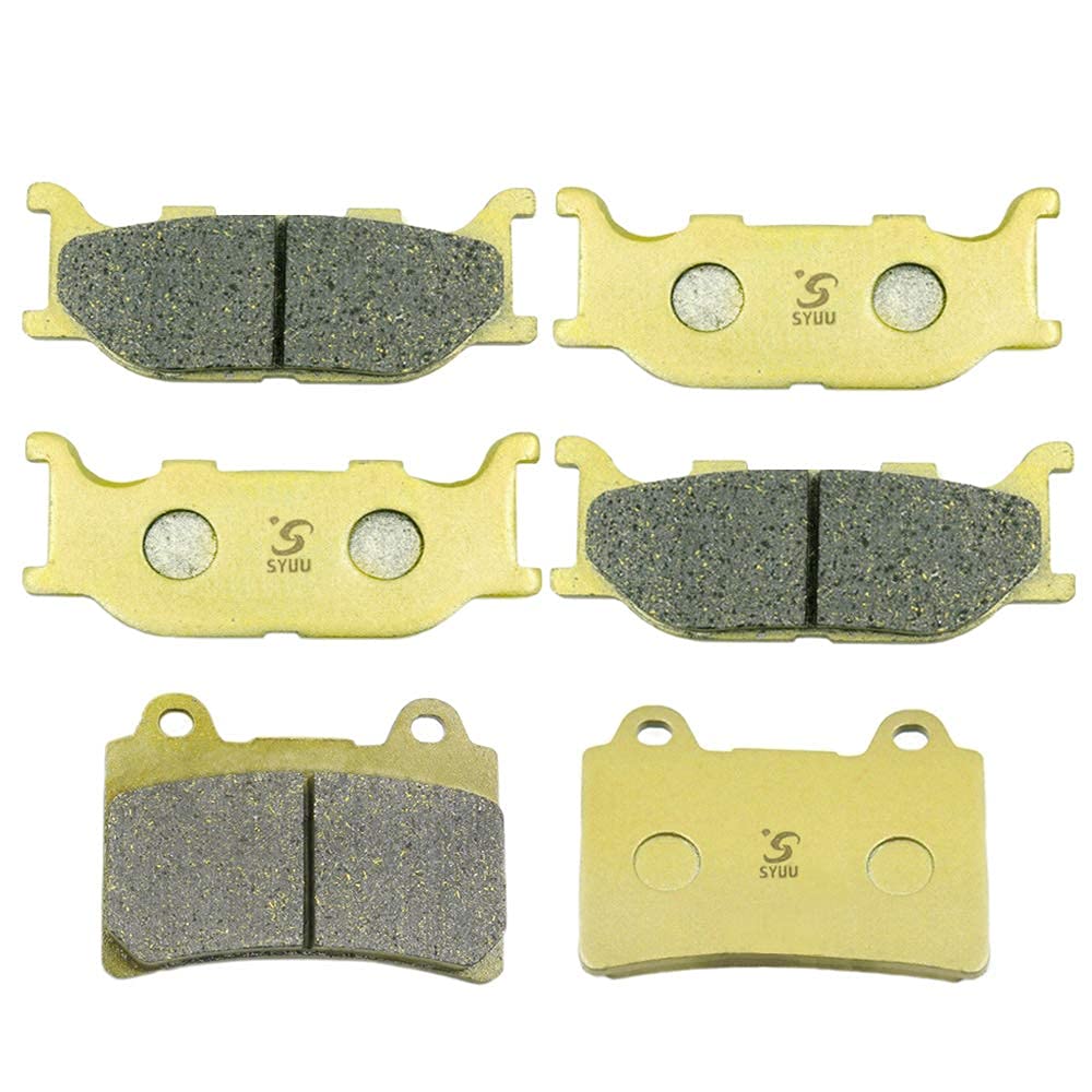 S SYUU moto Fibre de cuivre Plaquettes de Frein Avant et Arrière Compatible avec Yamaha XVZ 1300 TF Venture Star 1999-2001 XV 1600 A Wildstar 1999 2000 2001 2002 2003 2004 FA179F FA123R