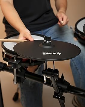 Donner Mute Cymbal for Electronic Drum Set, 11-inch Dual Zone Crash for Electric Drum Kit, 2 Zone E Cymbal for Digital Drum (CYB-11D)