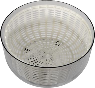 6L/6.34QT Electric Vegetable Dryer Fruit Vegetable Washer Dryer with USB Cable & Draining Basket Electric Salad Spinner for Dehydrating Storing Lettuce Tomatoes 6W 3.7V, Gray+White