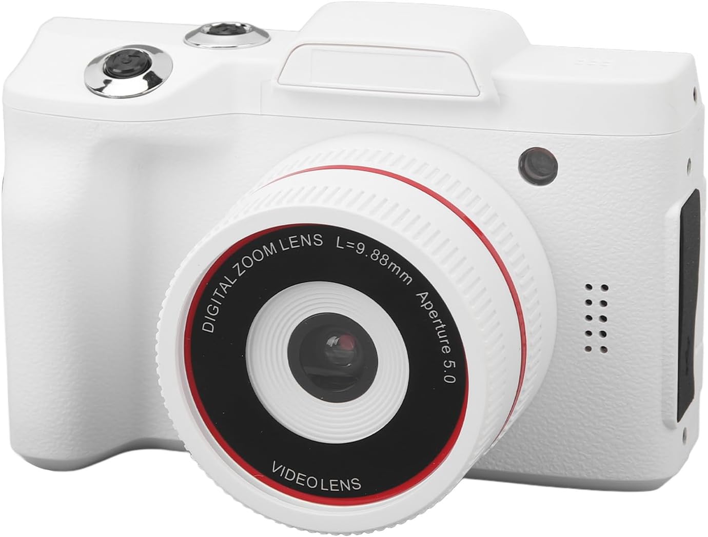 16MP Digital Camera 16X Optical Zoom 27mm Wide Angle 1080P Full Video 2.4in LCD Vlogging Camera for Beginner (White)
