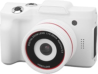 16MP Digital Camera 16X Optical Zoom 27mm Wide Angle Full HD Video 1080P 2.4 Inch LCD Vlogging Camera for Beginners (White) Price In India