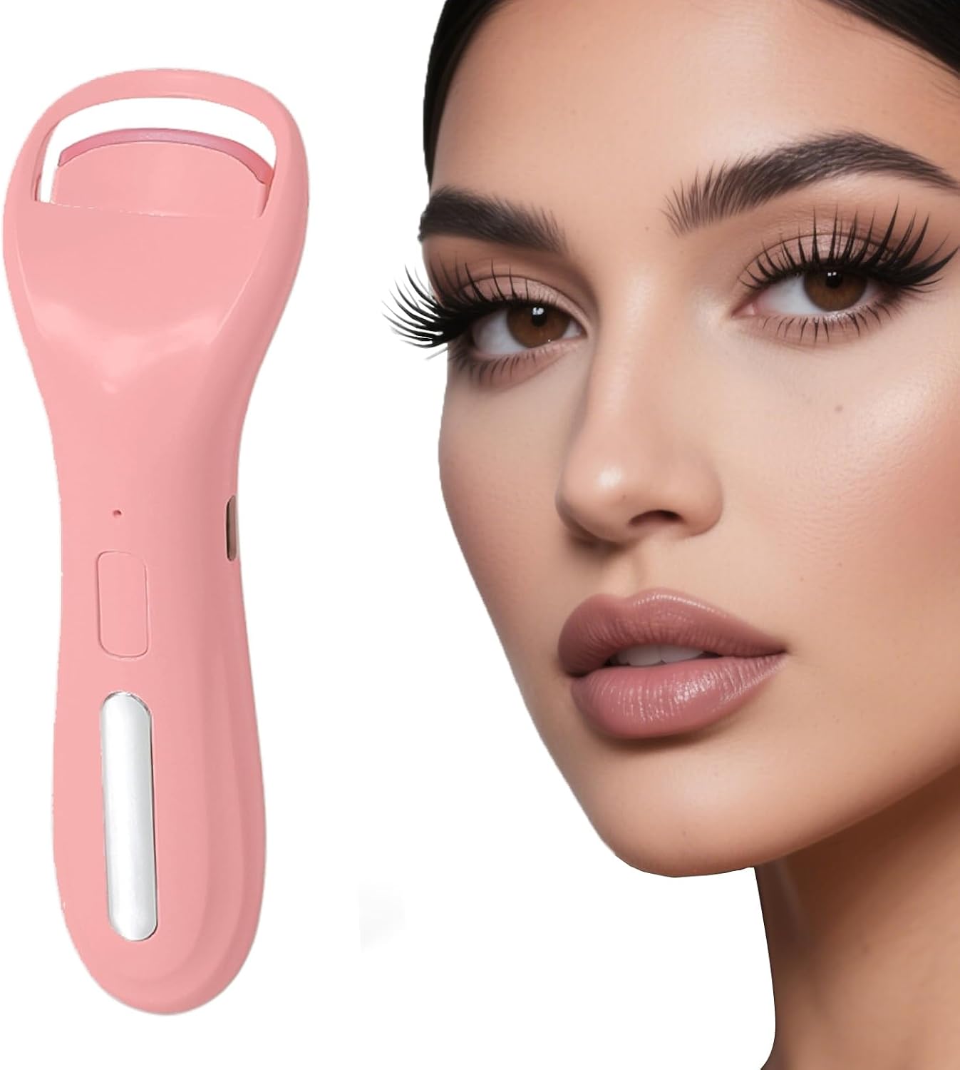 Heated Eyelash Curlers, Rechargeable Electric Eyelash Curler with Dual-Arc Design & 2 Adjustable Temperature - Safe Gentle Heated Lash Curler for Natural Curl Perfect Fit for Women