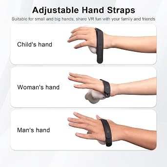 UPOK Controller Grips Accessories for Meta Quest 3/Quest 3s Christmas, Adjustbale Hand Straps Fit Adult/Kids Use | Silicone Non-Slip Solid Controller Grip Shell Enhance Comfort (Not for Charging Dock)