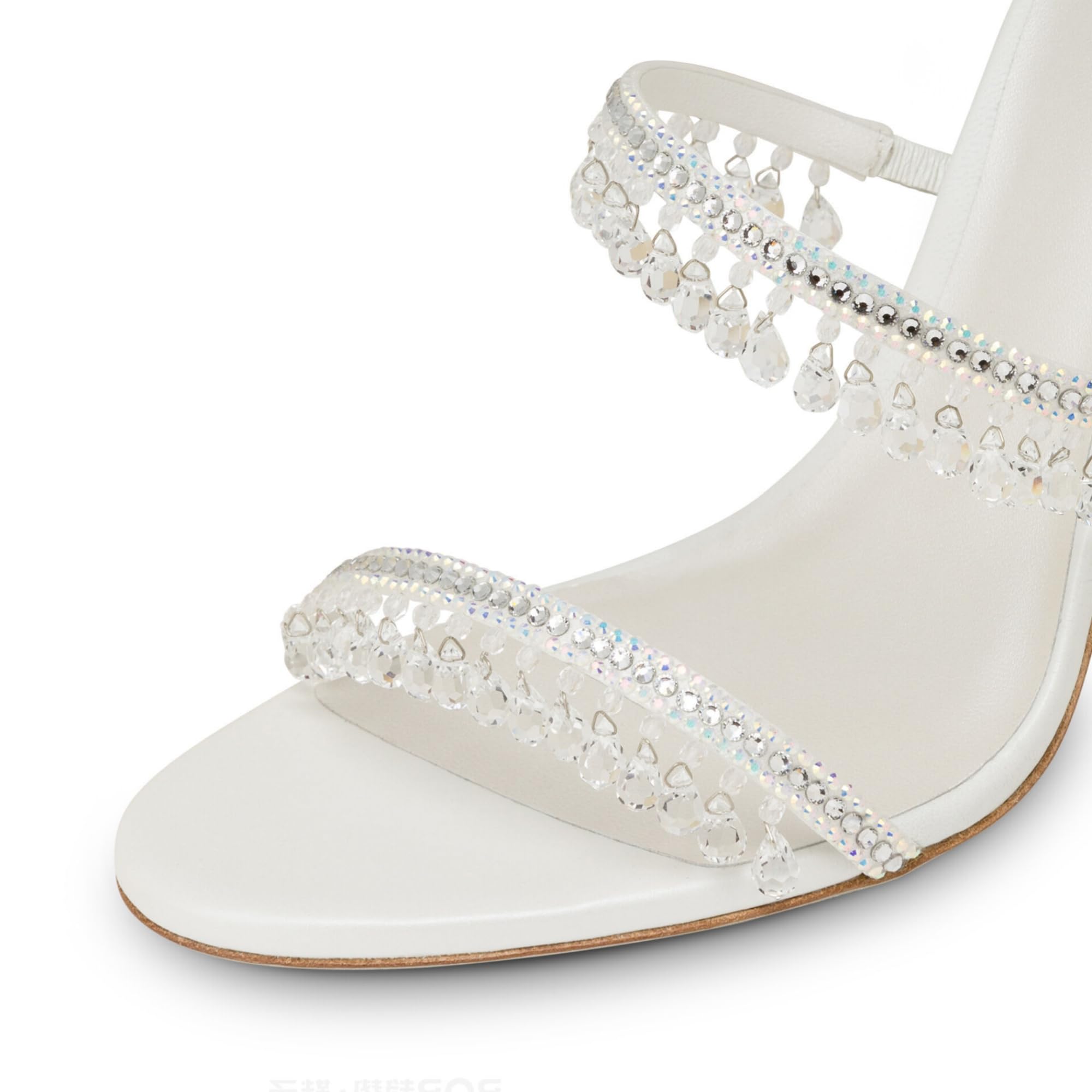 Fuazuzu Rhinestone Wrap Around Strappy Stiletto High Heels for Women, Open Round Toe Lace Up Heeled Sandals for Wedding Prom Party Dress: 9 Red