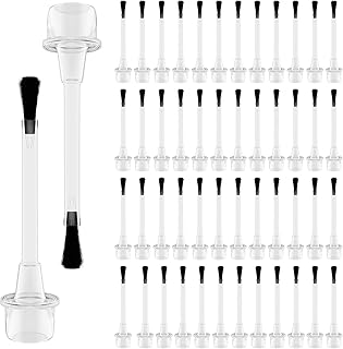 50PCS Disposable Nail Polish Brush, Nail Polish Replacement Brush Art Nail Brush Set with Handle Dip Powder Liquid Replacement Brushes Soft Bristles Nail Brushes