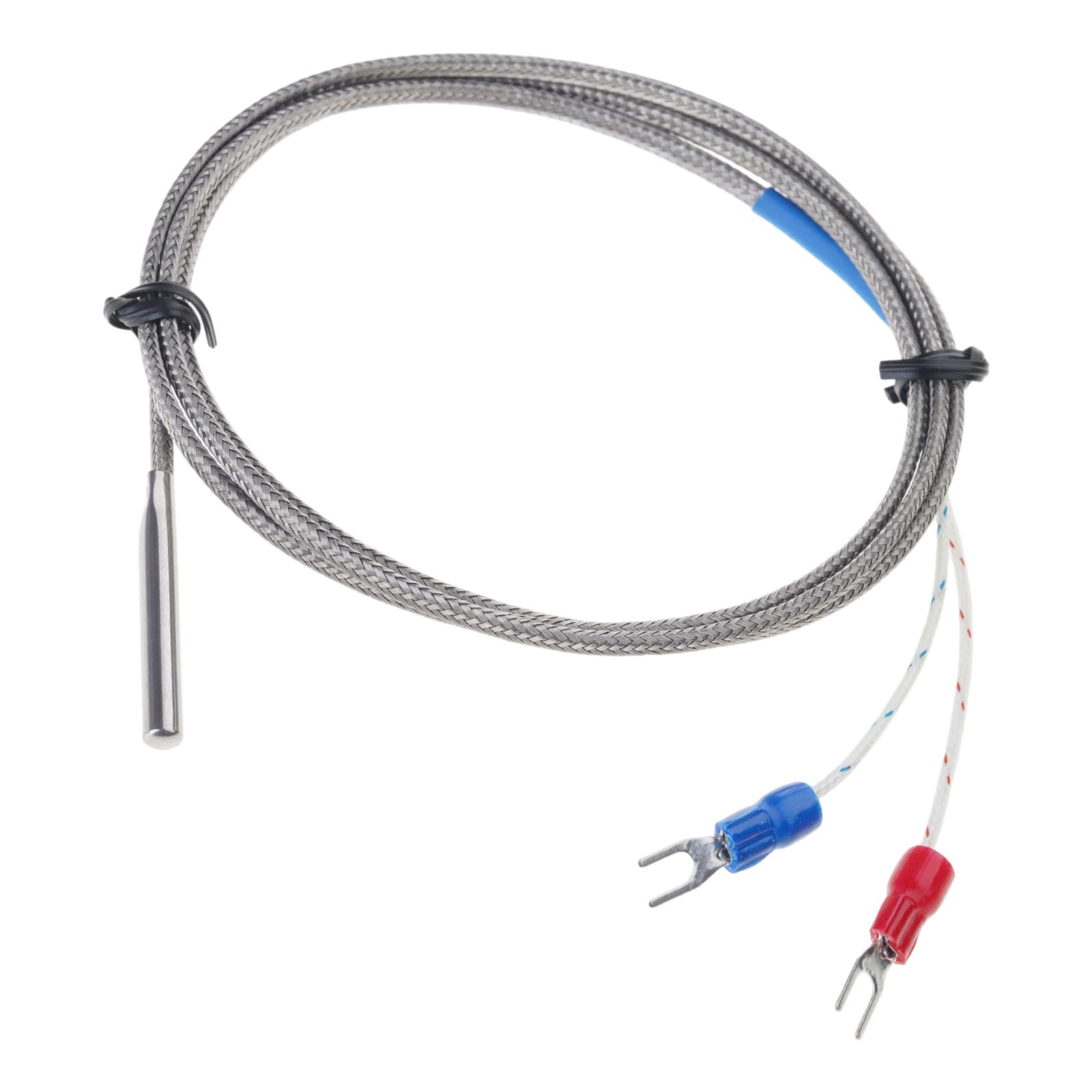 Kalttoy 30X4mm Thermocouple Probe 0-400℃ Measurement K-Type Thermocouple Stainless Temperature Sensors Cylindrical Temperature Sensors