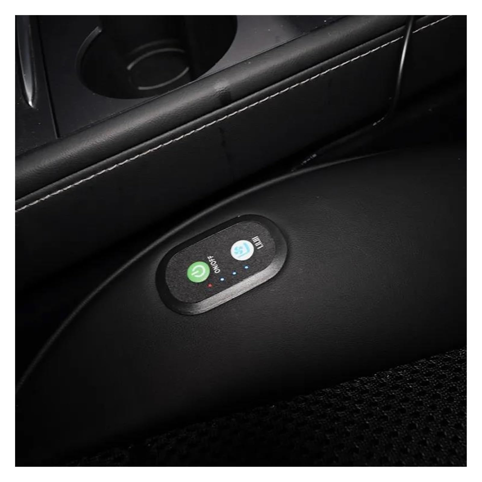Funda Coche Asientos Para Tesla Para Modelo 3 Y Funda De Asientos Transpirable Con Ventilador Cojín De Asiento De Seda De Hielo Accesorios De Coche Protectores De Asiento(Black)