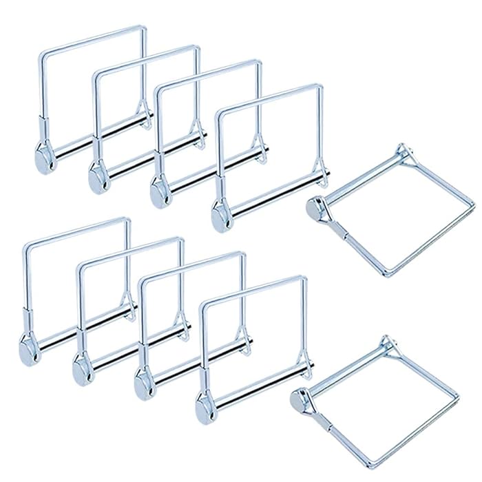 12-Count Wire Lock Pins, 1/4 Inch Heavy Duty Safety Coupler Pin Shaft Locking Pt - View #4