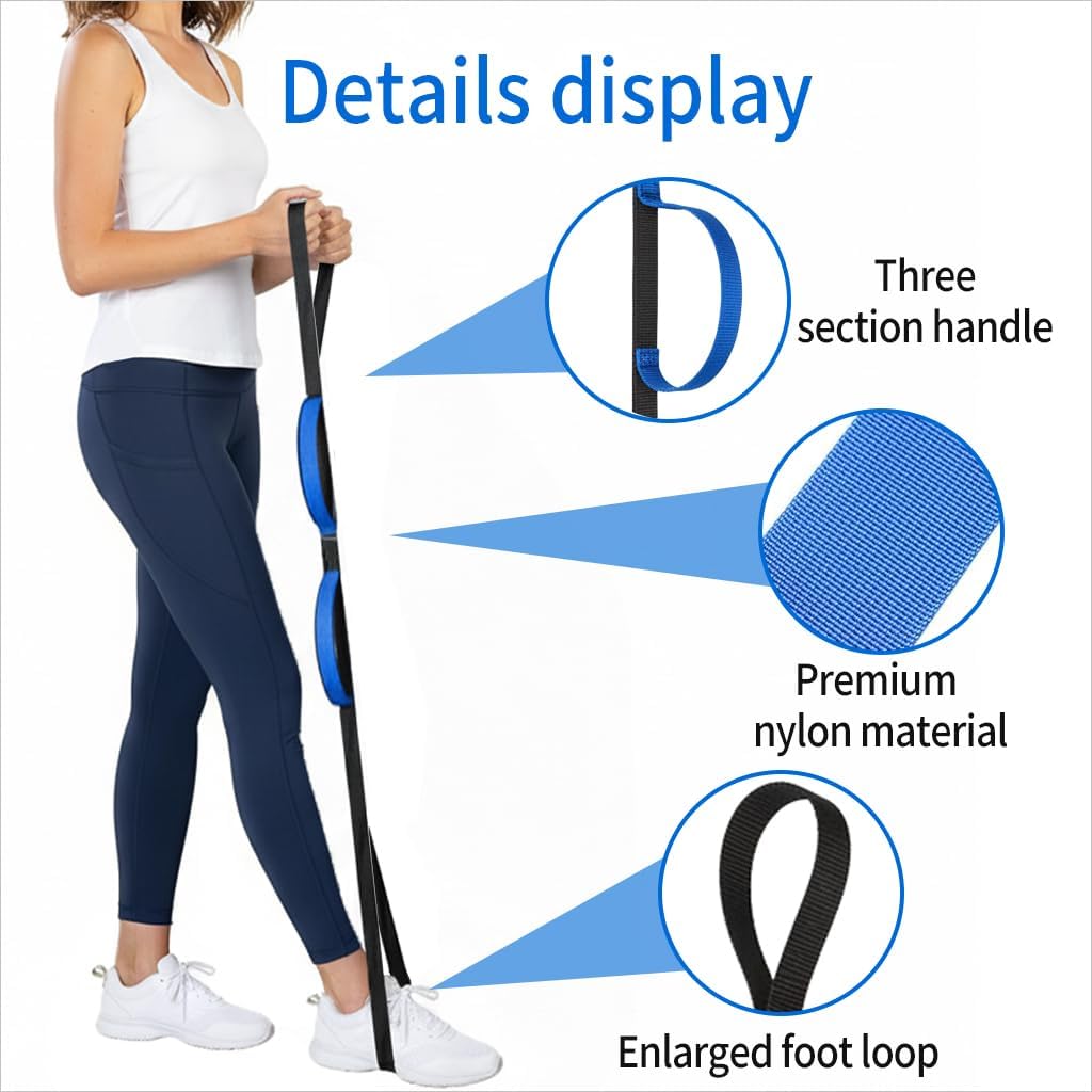 42 Inch Leg Lifter Strap Hand Grip for Adult, Senior, Elderly,Long Legs, Mobility aids
