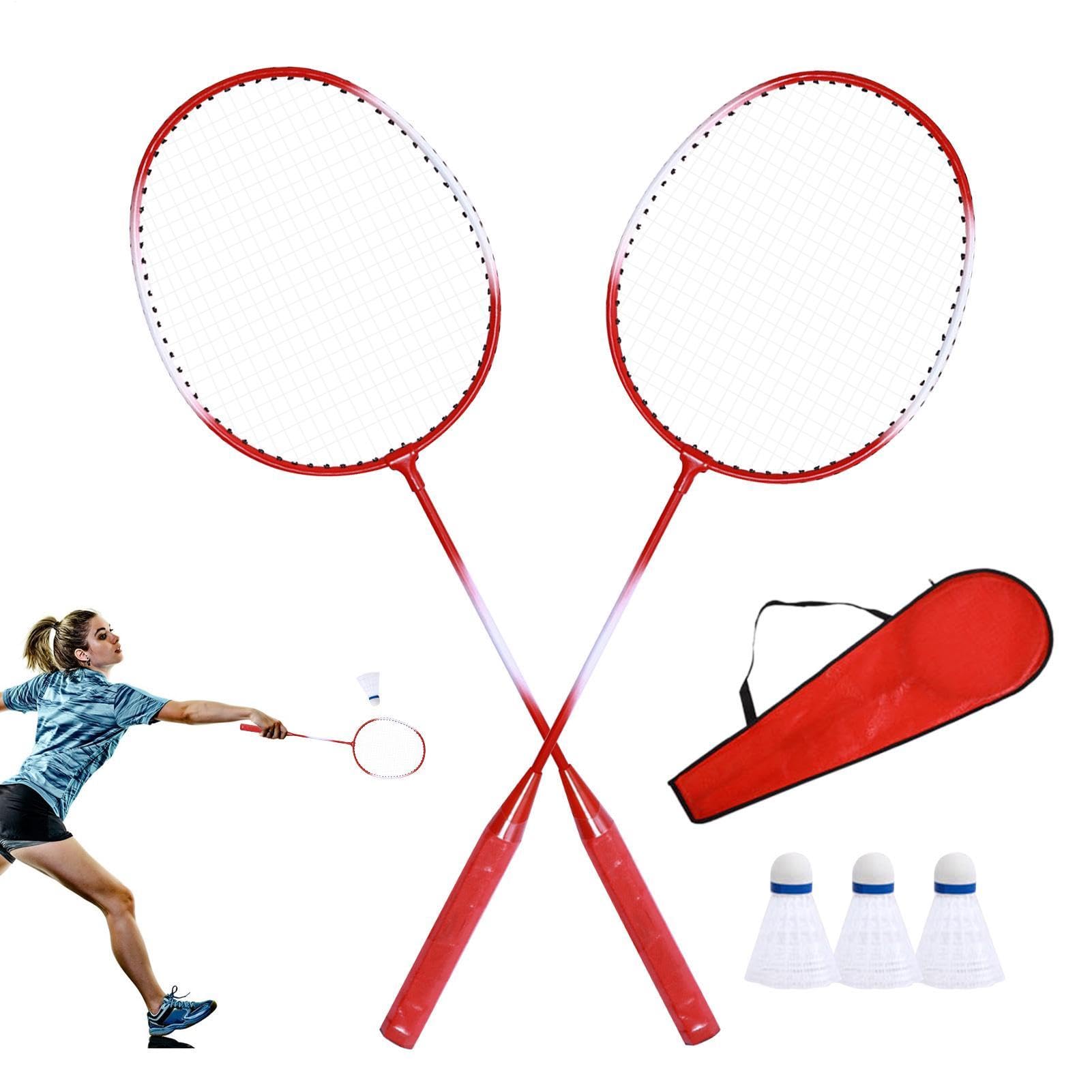 Set di Racchette da Badminton, Racchetta da Badminton | professionale, Set di racchette da portatili per adulti, da per interni, attrezzatura sportiva per attività
