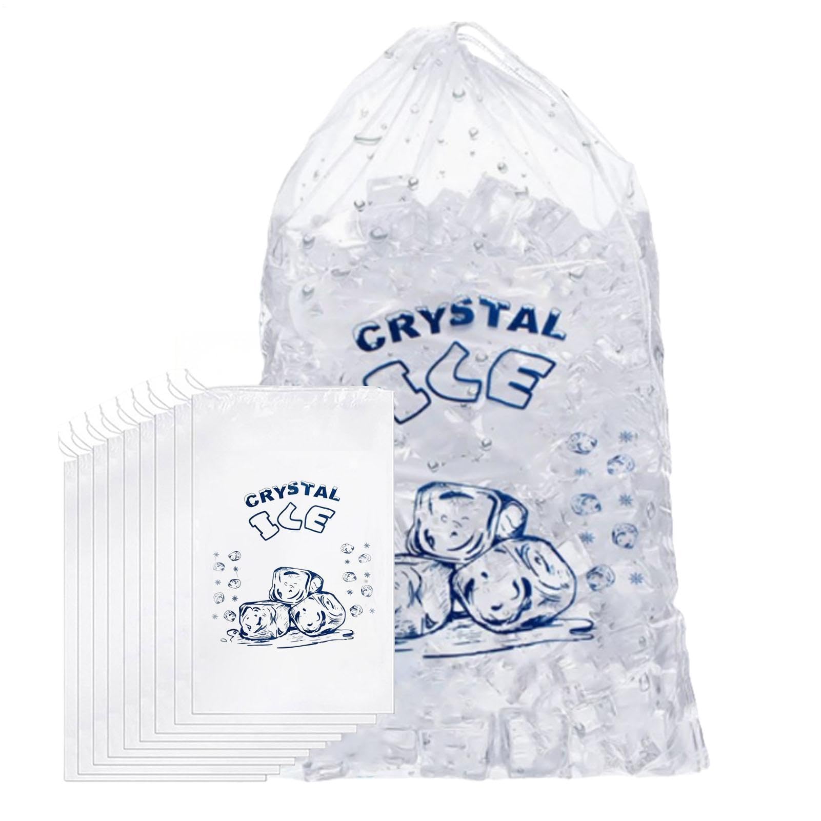 Lot de 100 sacs transparents pour stocker la glace