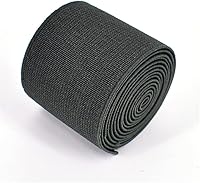 Vista 27 de 1 rollo de cordón elástico plano de 1.5 pulgadas de ancho por 3 yardas de banda elástica sarga de doble cara (#1 Blanco)