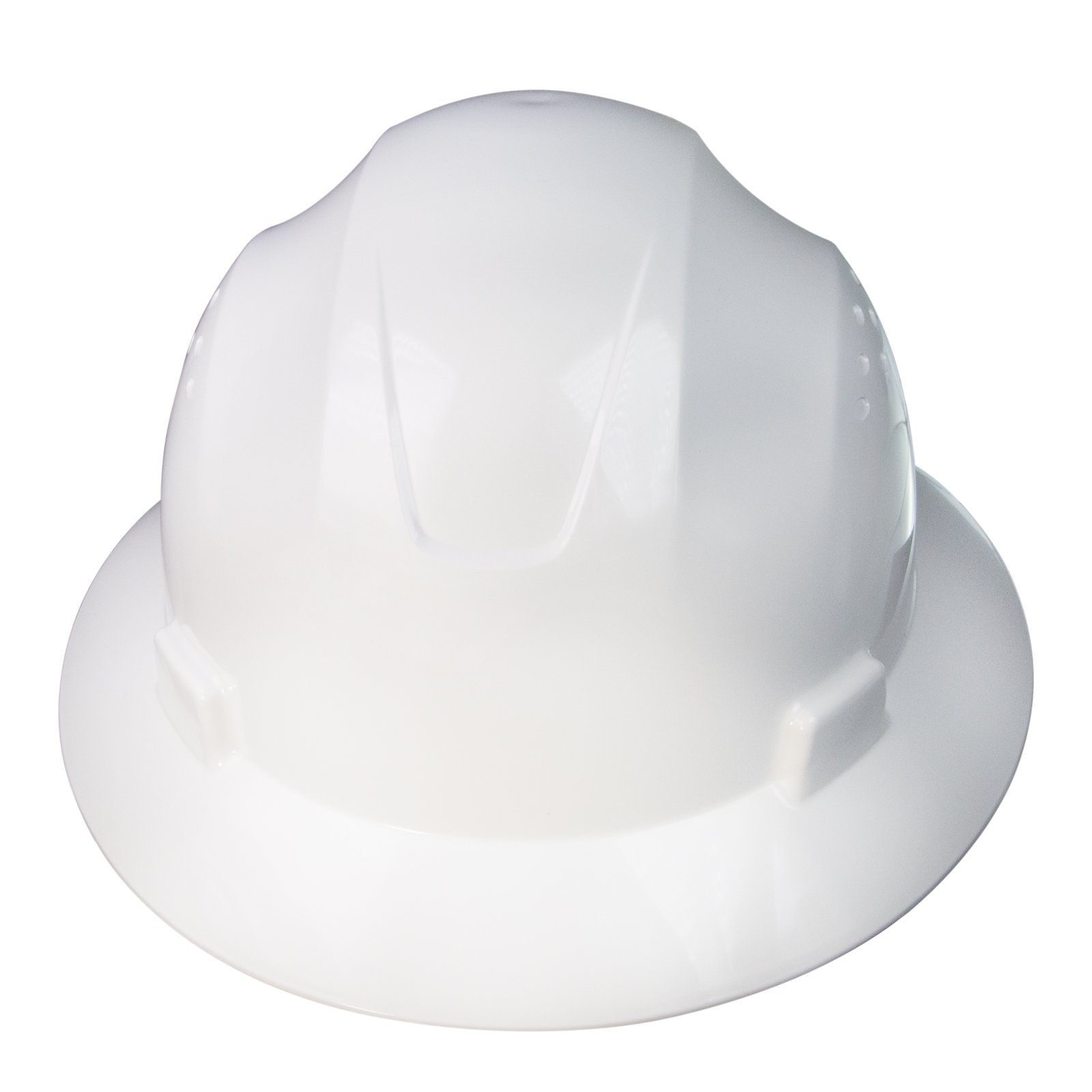 JORESTECH Safety Hard Hat White HDPE Full Brim Helmet with 4-Point Adjustable Ratchet Suspension for Work, Home, and General Headwear Protection ANSI Z89.1-14 Compliant HHAT-02