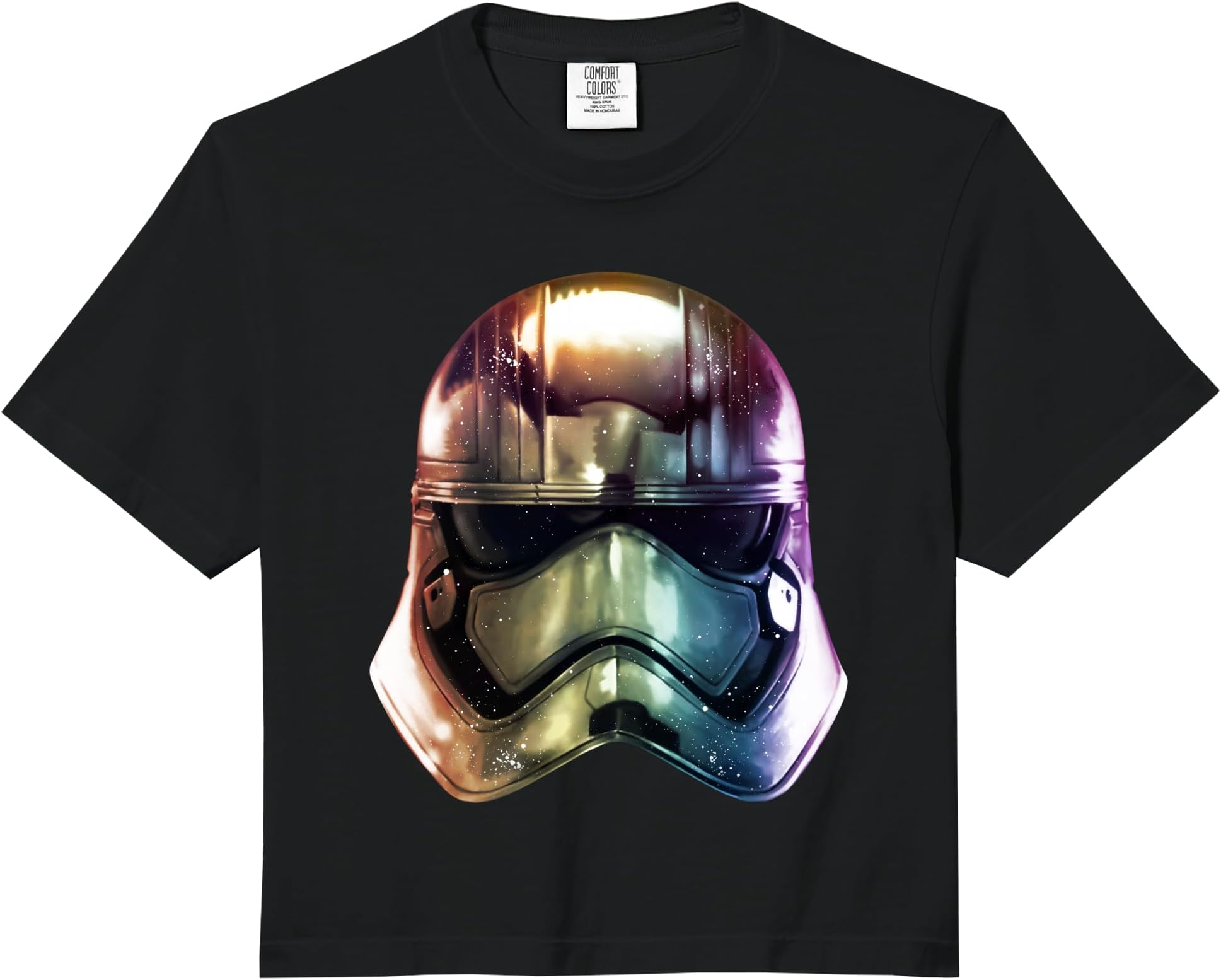 The Force Awakens Captain Phasma Helmet Gradient Comfort Colors Crop Top