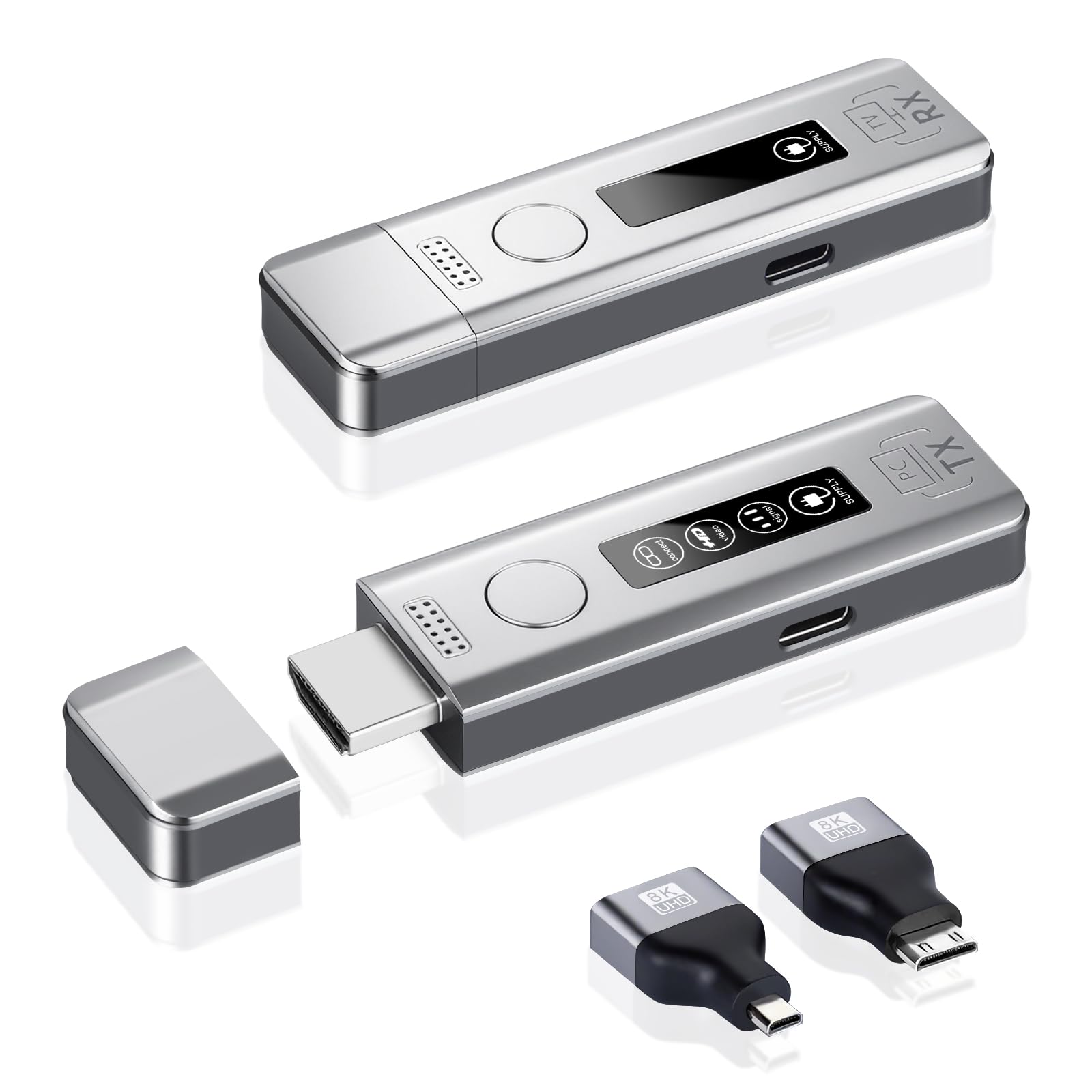 Trasmettitore e ricevitore HDMI wireless: 4K decodifica uscita 1080p, 165FT 2.4G/5G Wireless HDMI Extender Kit per lo streaming di video e audio per monitor da TV Box Laptop Proiettore Camera