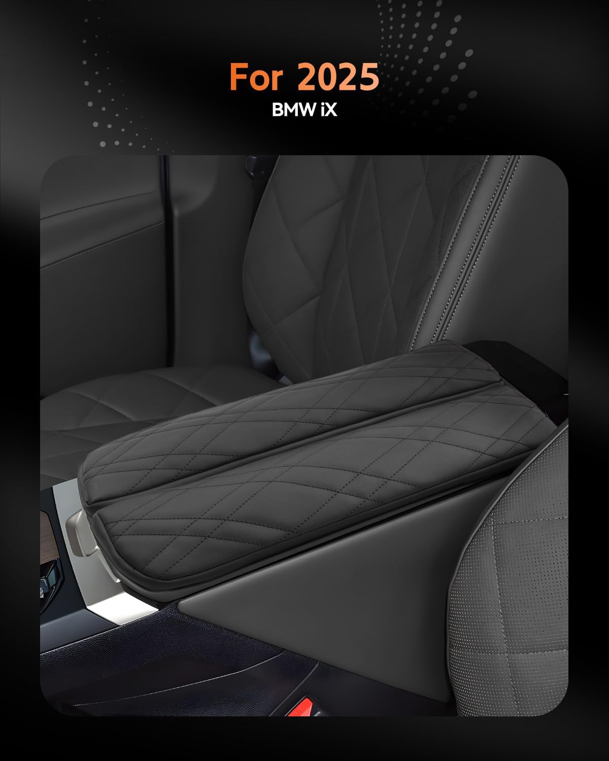 CDEFG for 2022-2025 2026 BMW iX Center Console Cover Armrest Box Cover for 2025 2026 iX (xDrive50, M60) Accessories Console Arm Rest Protector image 2