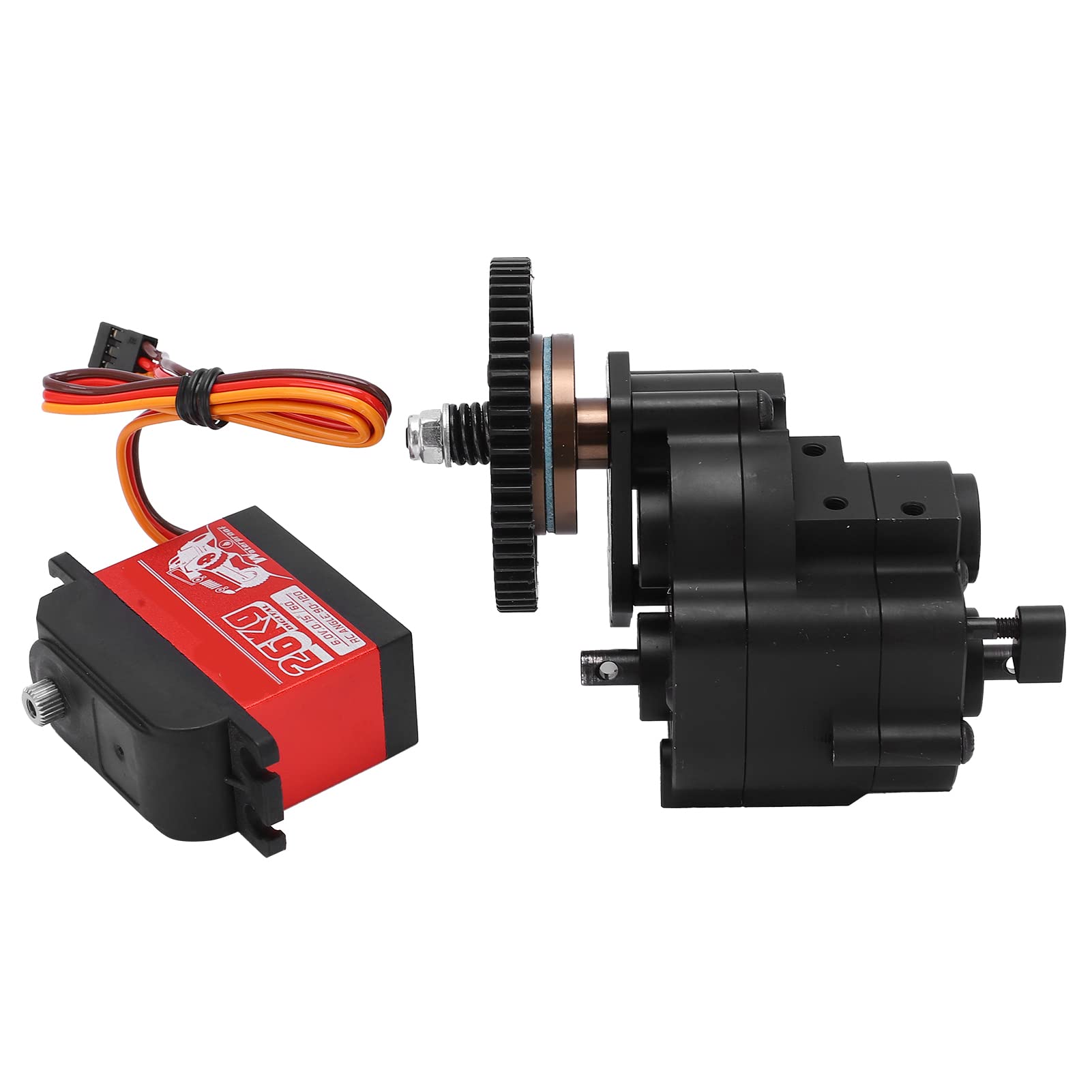 Hoch- und niedriger Zweigeschwindigkeitsgetriebe und großes Drehmoment digitaler Servo -Set für Axial Wraith SCX10 90046