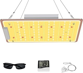 VANECT LED Grow Light, 2022 New VT1000 Dimmable Full Spectrum Grow Lights for Indoor Seeding Veg and Flower with Thermomet...