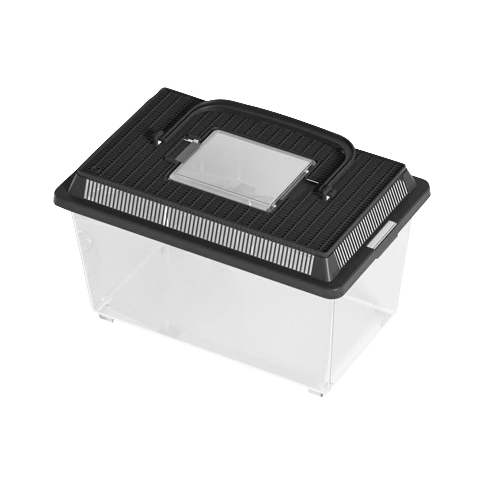 Moreeulsi Faunarium, 23x13x15.5cm Reptile Cage, PET Reptile Keeper, Fish Aquarium, Small Tank Feeding Box With Handle, Transparent Portable Feeding Box, Hatching Carrier For Snail, Outdoor & Home