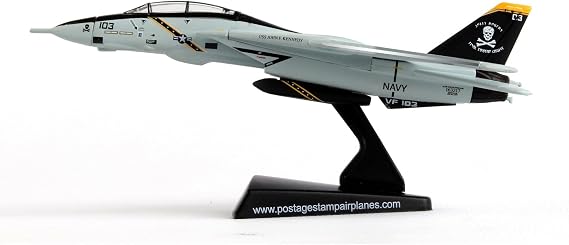 Daron F-14 Tomcat Jolly Rogers Die-Cast Model 1:160 Scale Supersonic Fighter Jet Replica, VFA-103 Squadron, Highly Detailed, 4.75 Length x 2.875 Wingspan, Adult Collectible Ages 14+