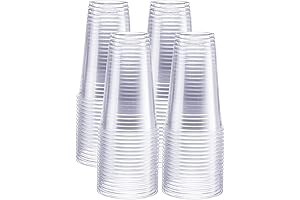 Comfy Package 24 oz. Plastic Cups (100-Pack) - Premium Clear Plastic Drinking Cups